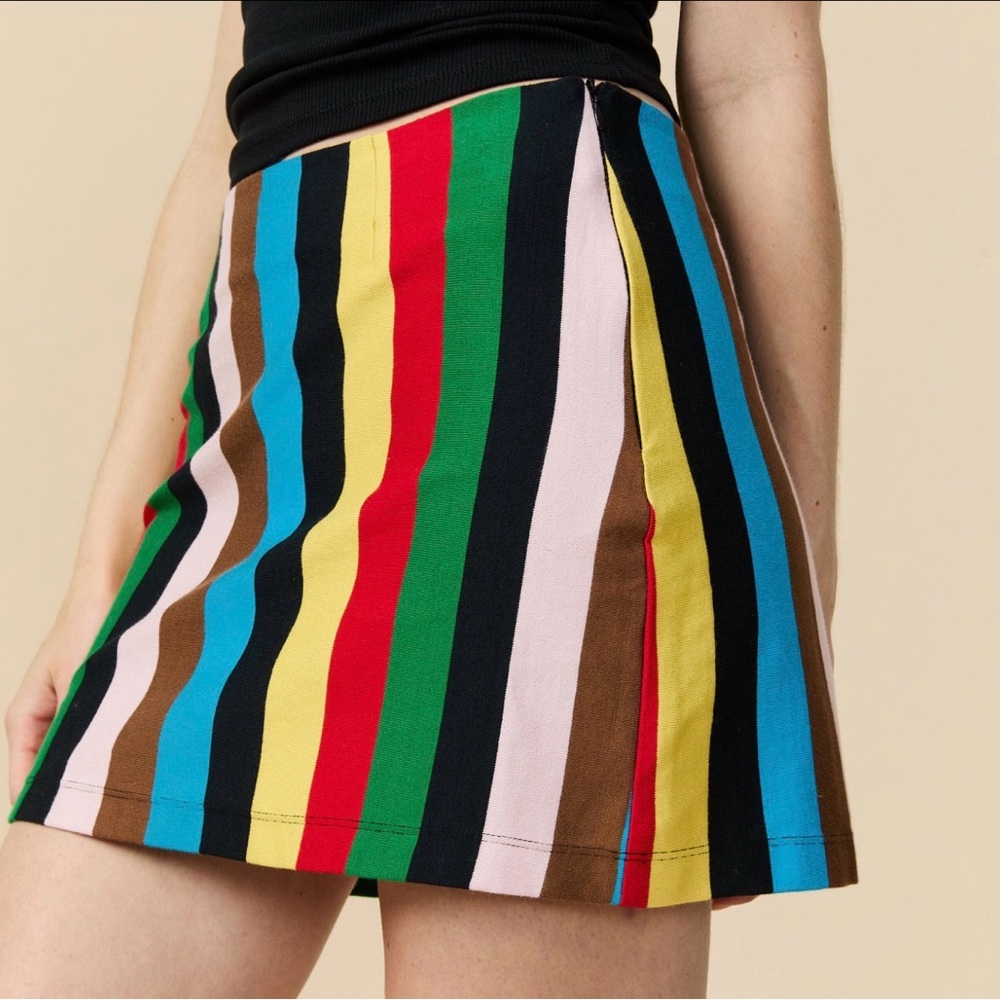 Rowing Blazers Multicolor Striped Mini Skirt